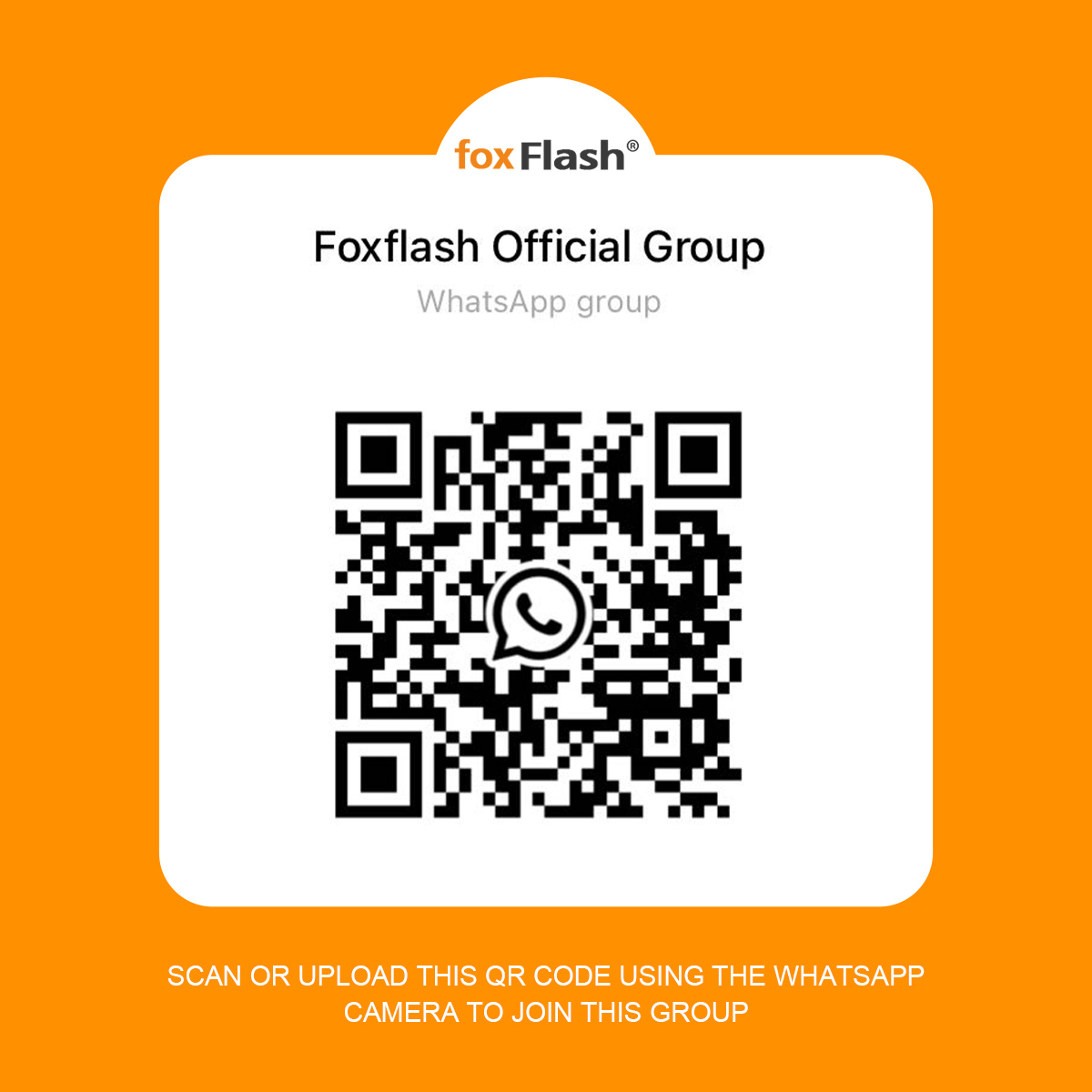 foxflash whatsapp group QR code