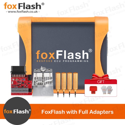 FoxFlash ECU TCU Clone and Chip Tuning tool Plus OTB 1.0 Expansion Adapter and LED BDM Frame With 4 Probes and ECU Uncover Tool 