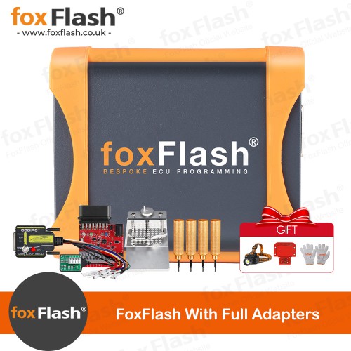[Full Version] 2024 New FoxFlash Chip Tuning tool Plus OTB 1.0 Adapter and GPT Boot Adapter and LED BDM Frame With 4 Probes and ECU Uncover Tool